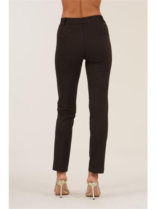 Pantalone in punto milano elastico Elmas Phil | 011183MORO